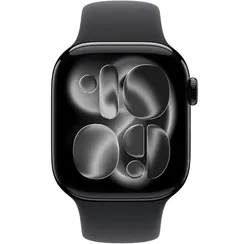 Часы Apple Watch Series 11, 46 мм, алюминий цвета «чёрный оникс», ремешок Sport Band чёрного цвета