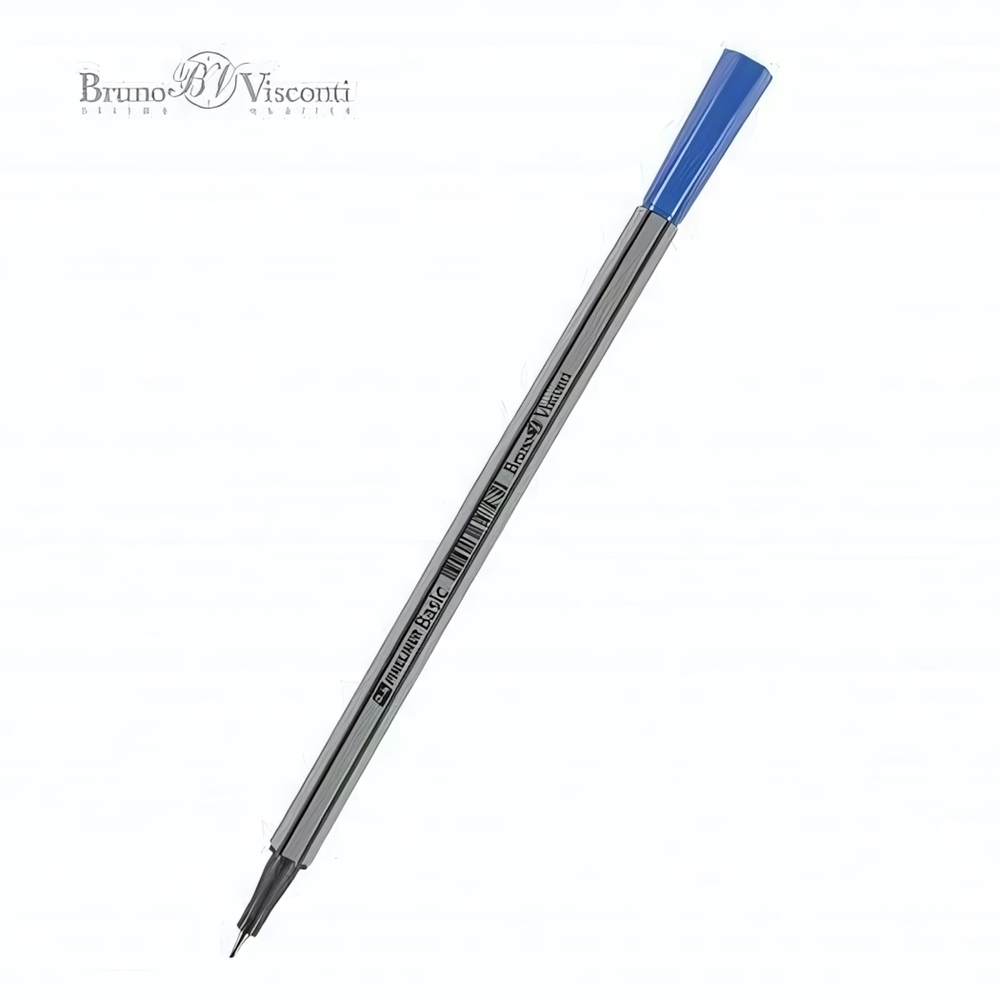 Ручка капиллярная 0.4 мм, синяя Basic "Fineliner" (BrunoVisconti)