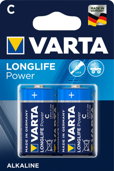 Батарейка Varta Longlife Power C/LR14 , ( 2 ) шт. в блистере, 04914121412