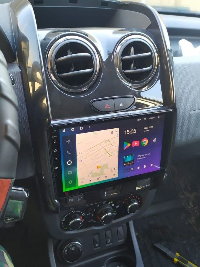 Магнитола для Renault Duster 2015-2020, Lada Largus 2021+ - Parafar PF147UHD на Android 13, Быстрая, QLED, CarPlay, 4G SIM-слот