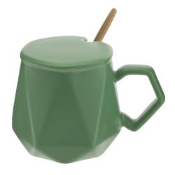 GAEM Кружка с крышкой и ложкой, 450 мл, L14 W9 H9,5 см