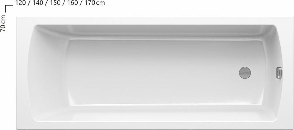 Акриловая ванна Ravak Classic II 170x70 CC51000000 без гидромассажа