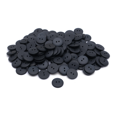 Пуговицы 2 прокола 28L=18 мм, пластик (Black (черный)), CR-K18M, 144 шт