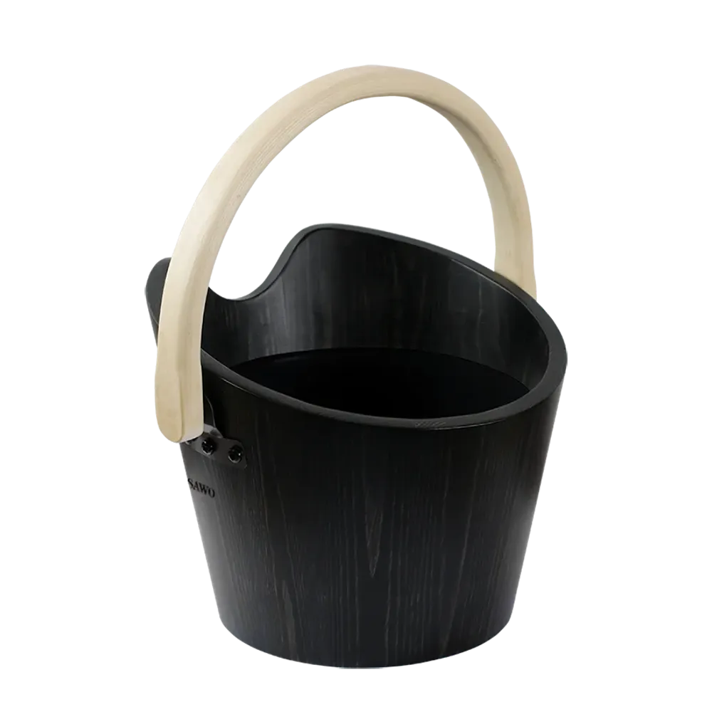 SAWO Кадушка деревянная LOVI, 4л, с пластиковой вставкой, черная, 346-BL