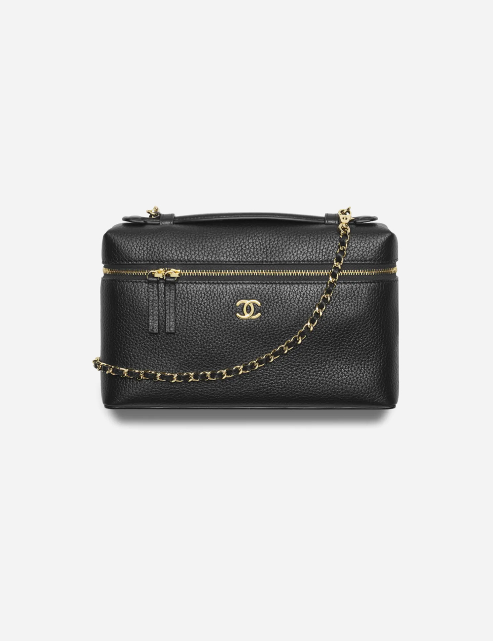 Сумка Chanel Large Vanity with chain Grained Calfskin & Gold-Tone Metal "Black Green"