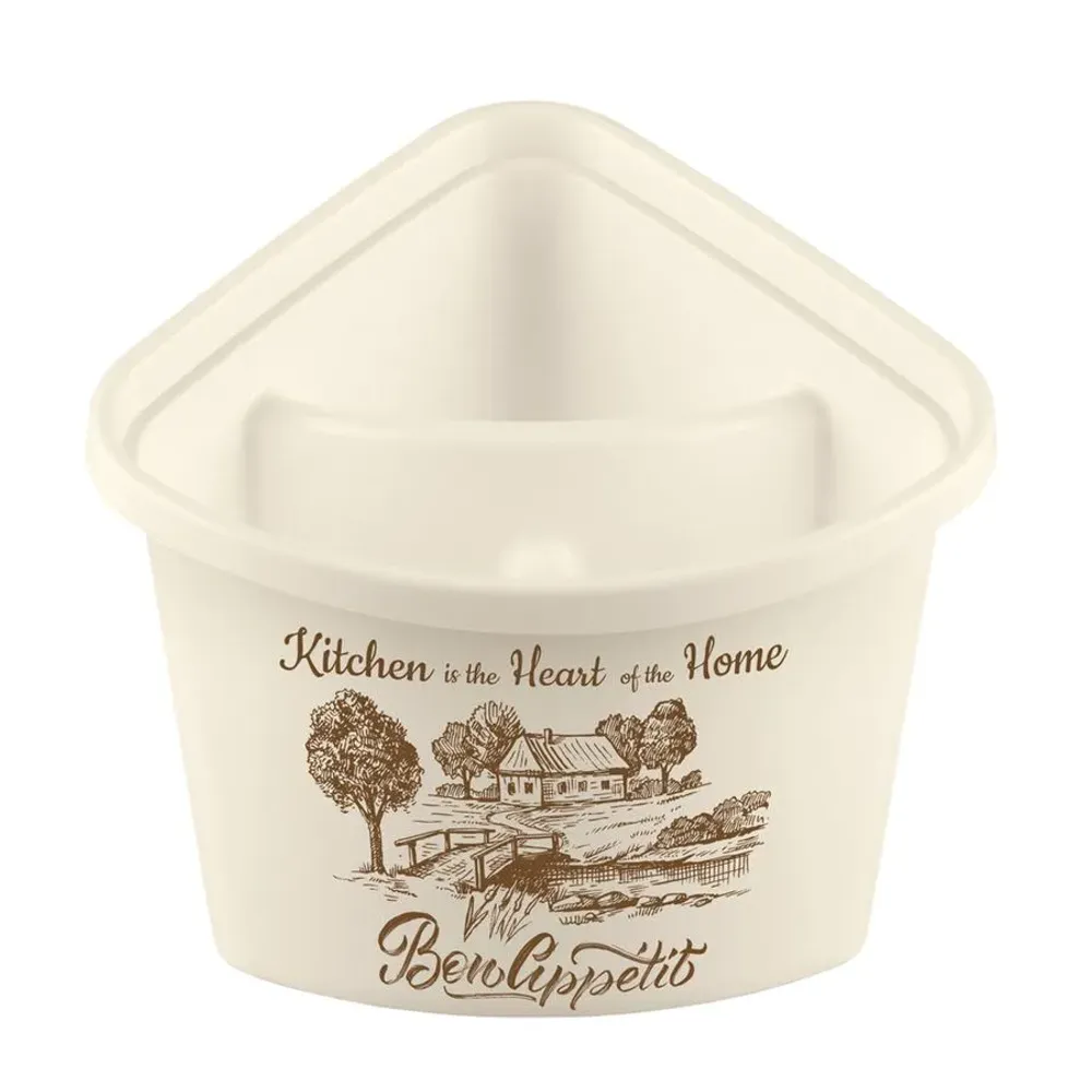 Подставка для столовых приборов с декором 176х150мм (бежевый)