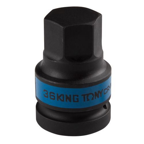 KING TONY (801536M) Насадка (бита) ударная торцевая 1", HEX, 36 мм, L = 80 мм