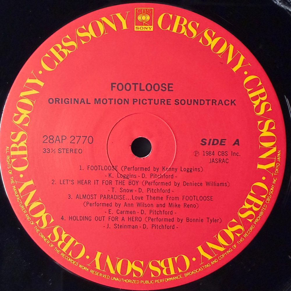 Footloose (Original Motion Picture Soundtrack) Япония 1984г.