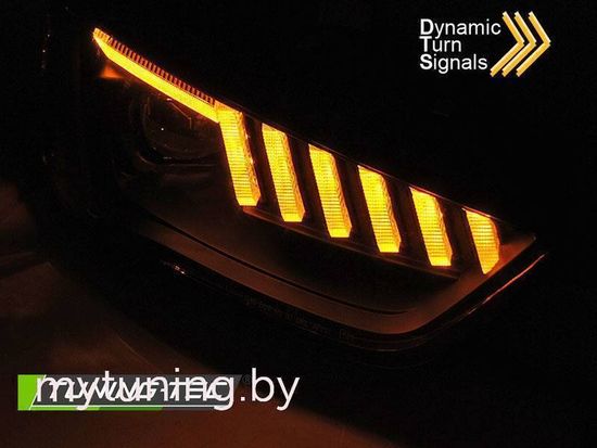 Передние фары XENON HEADLIGHTS LED CHROME SEQ для AUDI A4 B8 12-15