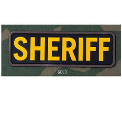 Шеврон Sheriff 7,5х21 см PVC. Чёрно-жёлтый
