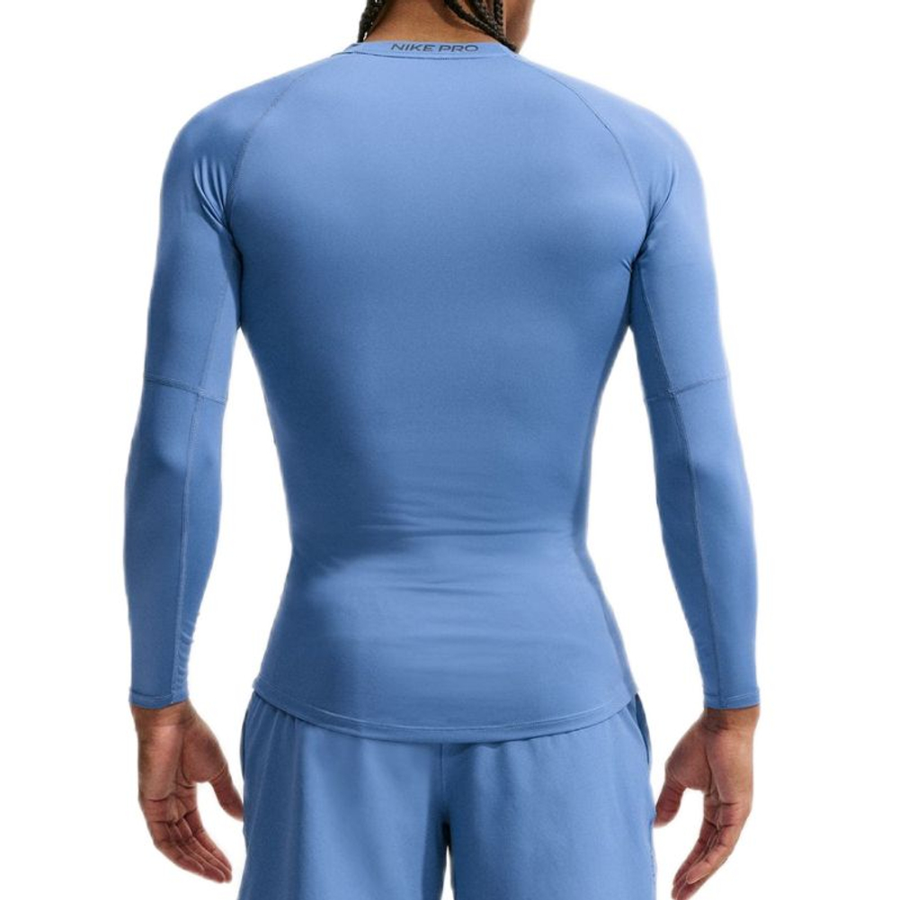 Компрессионная одежда Nike Pro Dri-FIT Tight Long-Sleeve Fitness — индиго шторм/чёрный
