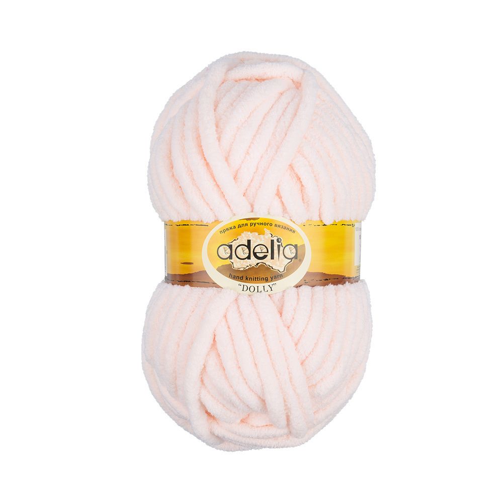 Пряжа Adelia Dolly / уп.5 мот. по 100г, 40м, 28 молочный