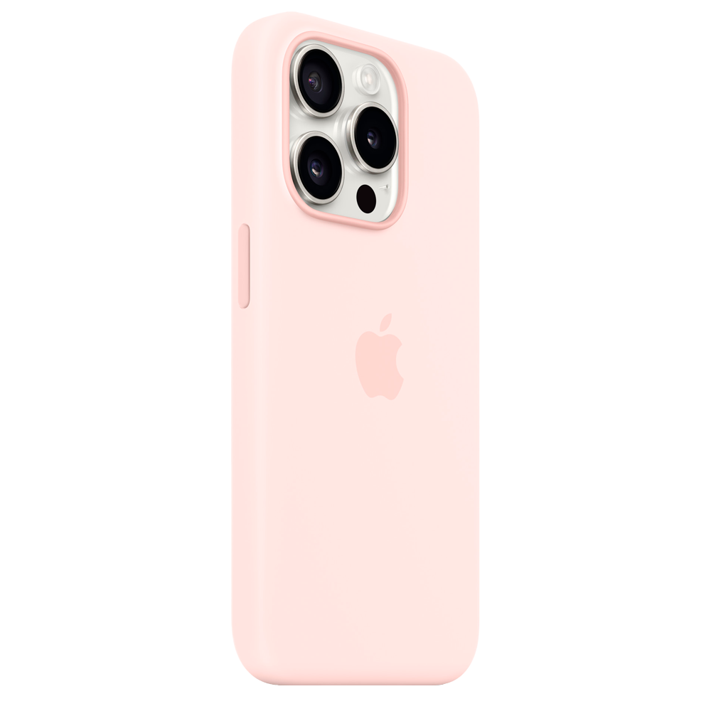 Силиконовый чехол с поддержкой MagSafe Apple Silicone Case для iPhone 15 Pro Max, Light Pink (Светло-розовый)