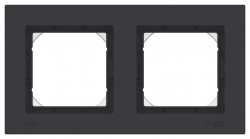 ATLASDESIGN AQUA 2-постовая РАМКА, IP44, КАРБОН