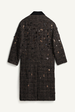 ZARA ДЛИННОЕ ПАЛЬТО ИЗ СМЕСОВОЙ ШЕРСТИ — LIMITED EDITION, КОРИЧНЕВЫЙ