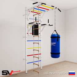 Шведская стенка Sv Sport 5423 (Турник рукоход/Брусья/Лестница/Цепь/Мешок 30кг)