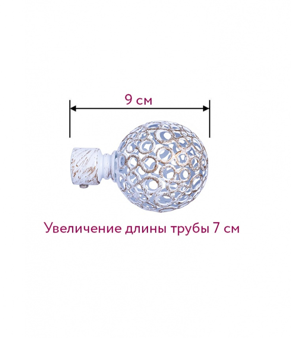Наконечник для кованного карниза Ажур D 16/19