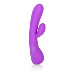Фиолетовый вибромассажер Impress “g” со стимуляцией клитора - 18 см. (Цвет: фиолетовый)