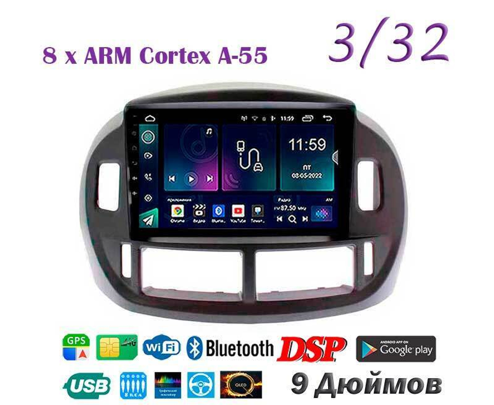 Topway TS18 3+32GB 8 ядер для Toyota Estima 2000-2005