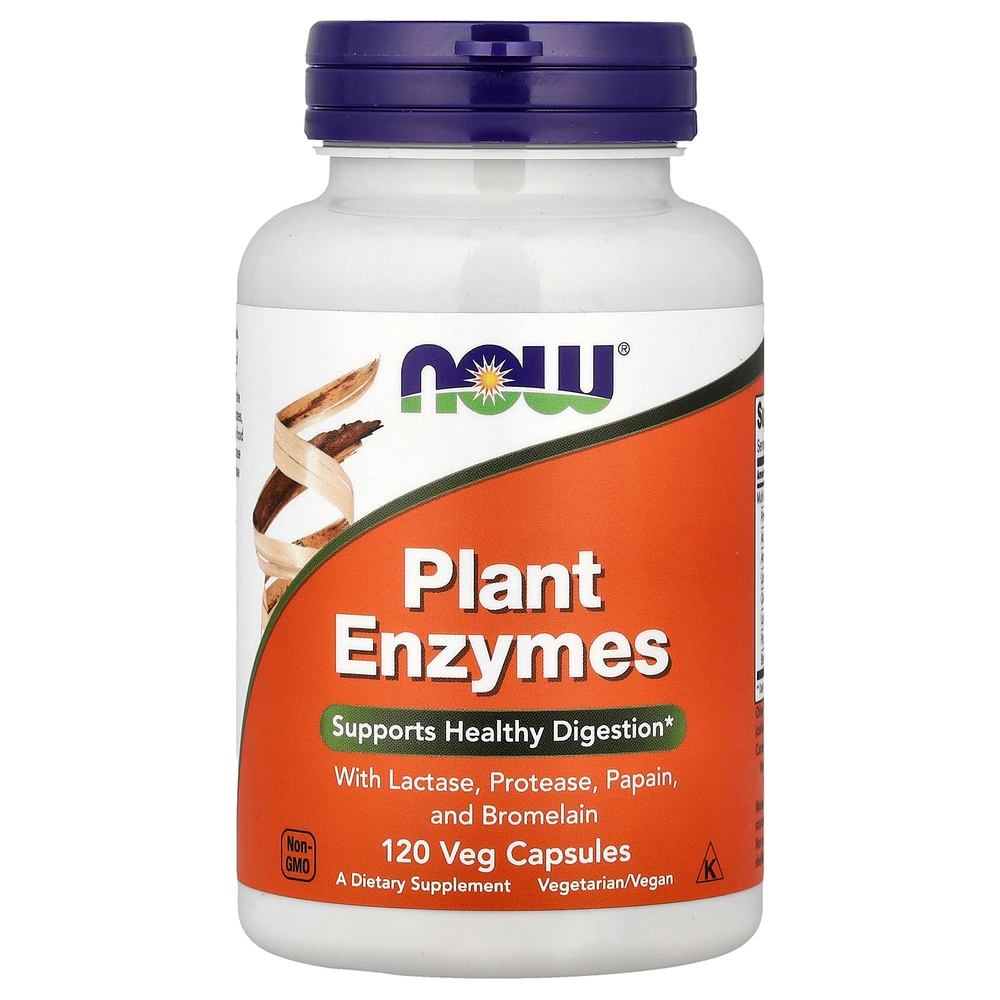 NOW Foods, Растительные ферменты, 120 растительных капсул