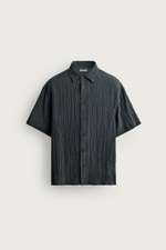 РУБАШКА RELAXED FIT С РЕЛЬЕФНЫМ ЭФФЕКТОМ — ZARA
