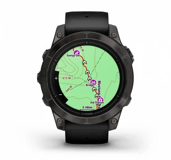 Смарт-часы GARMIN Epix PRO Sapphire Edition 47 мм, титановый, угольно-серый DLC, черный ремешок