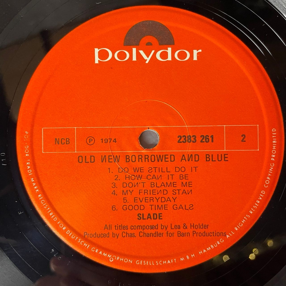 Винтажная виниловая пластинка LP Slade Old New Borrowed And Blue (Швеция 1974)