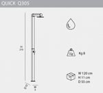 Душ уличный Arkema Quick Q305