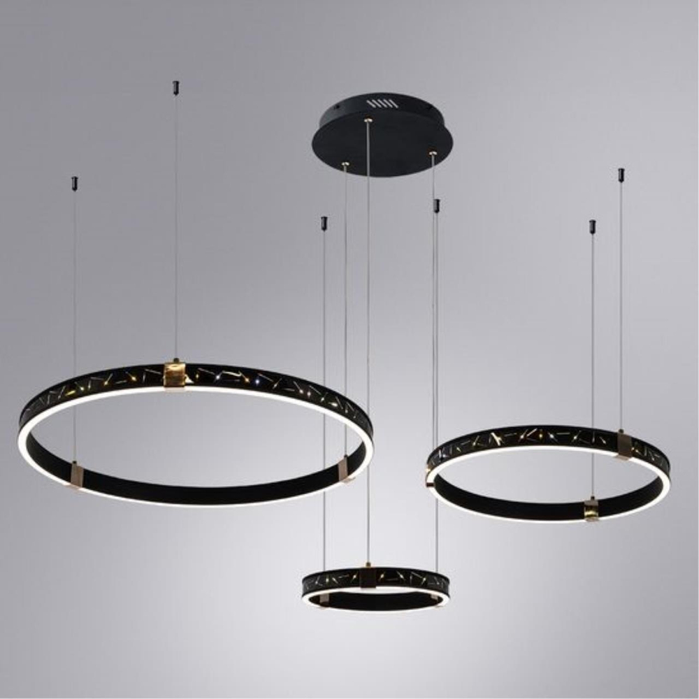 Подвесная светодиодная люстра Arte Lamp SHINE A2222SP-3BK