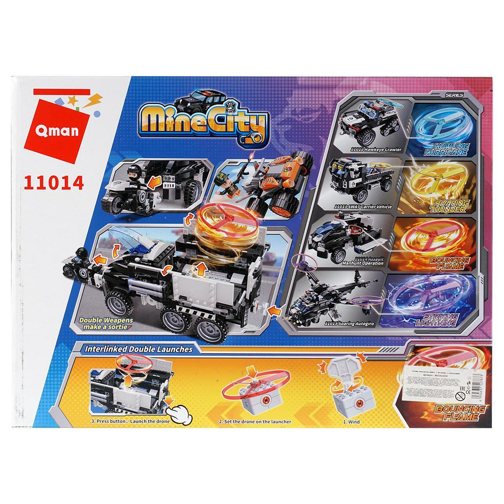 Конструктор блочный Брик "Машина", с фигурками и аксесс., 517 дет. в коробка BRICK11014