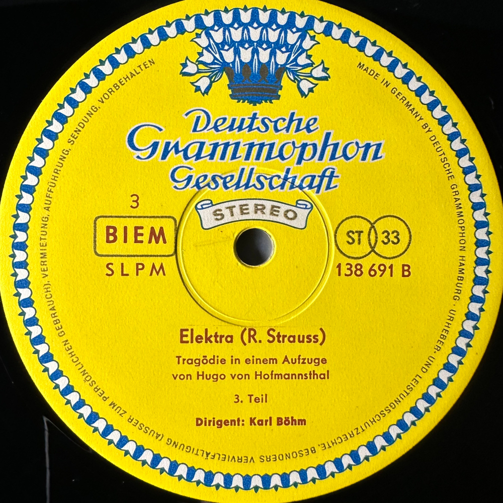 Штраус - Электра 2LP (Германия 1961г.)