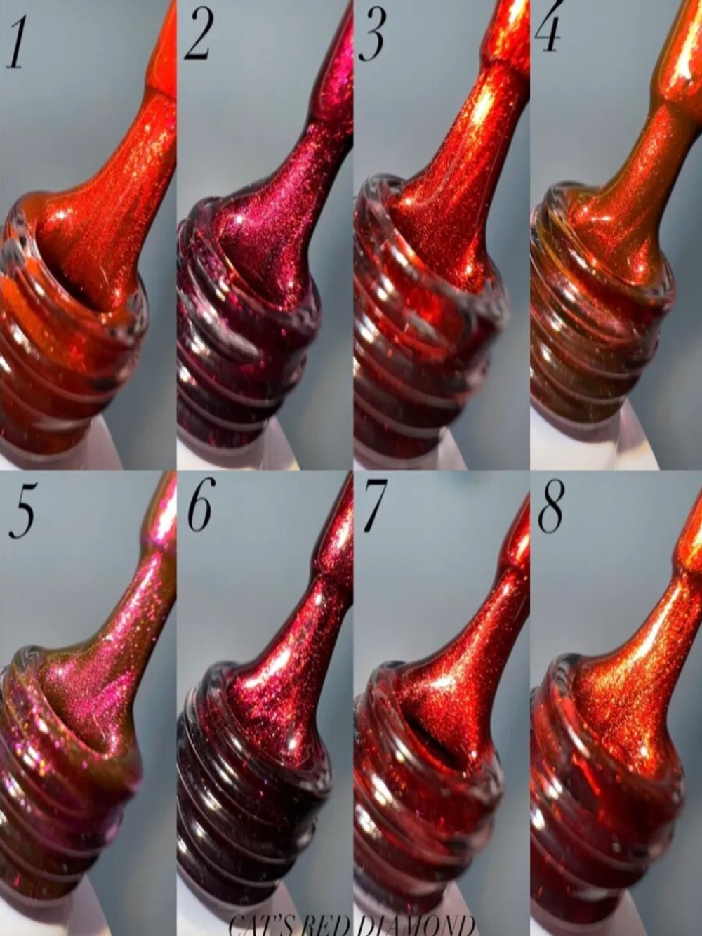 Гель-лак FOR YOU Cat's eye DIAMOND RED № 03