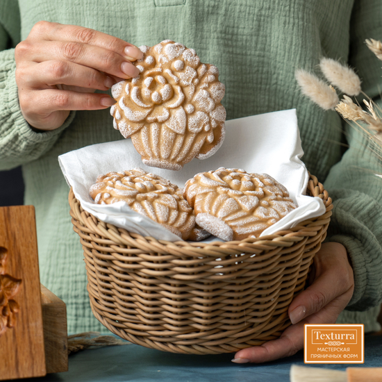 Пряничная форма Пионы в чашке