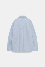 РУБАШКА ОВЕРСАЙЗ В ПОЛОСКУ С КАРМАНОМ — ZARA