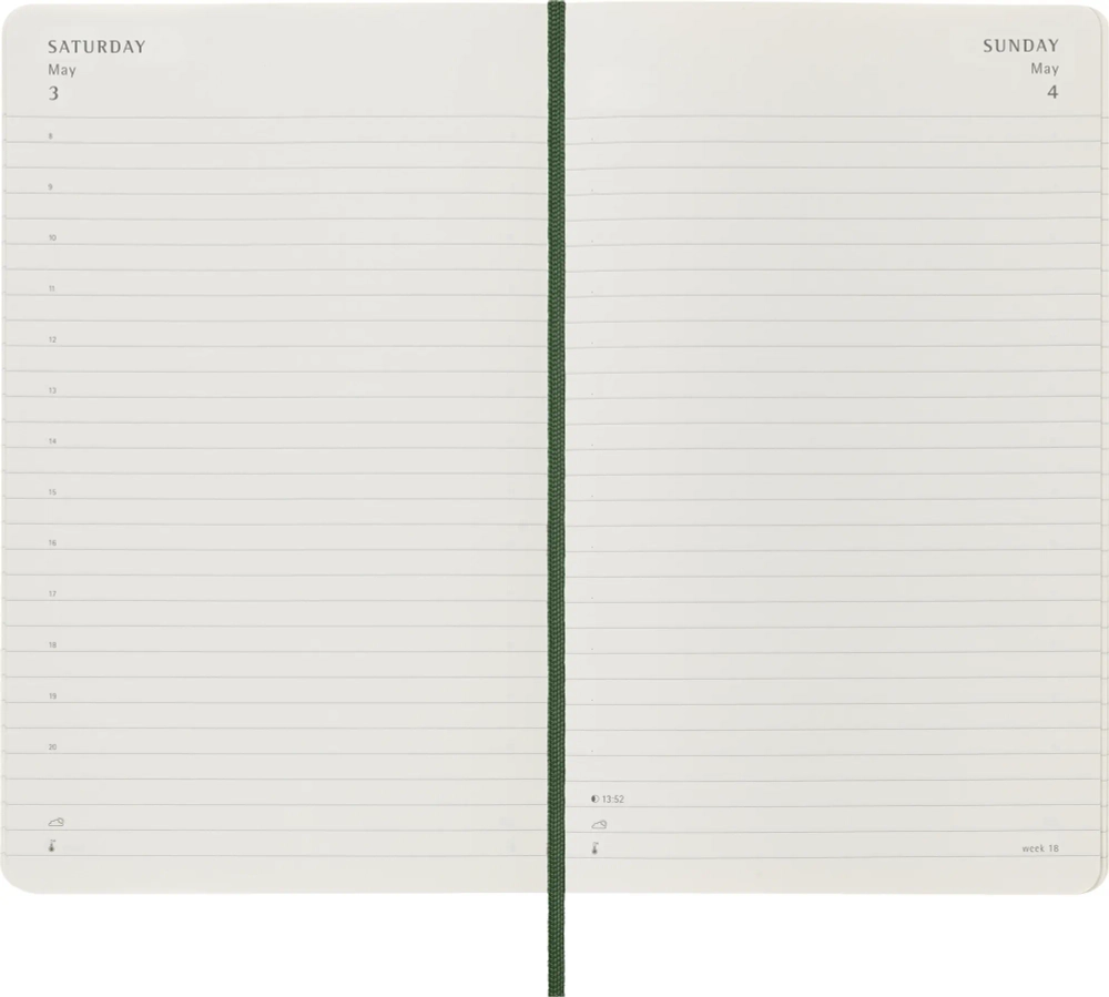 Ежедневник Moleskine Classic Soft (DSK1512DC3) 13х21см мягкая обложка зеленый