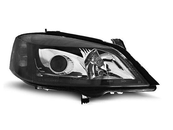 Передние фары Opel Astra G black