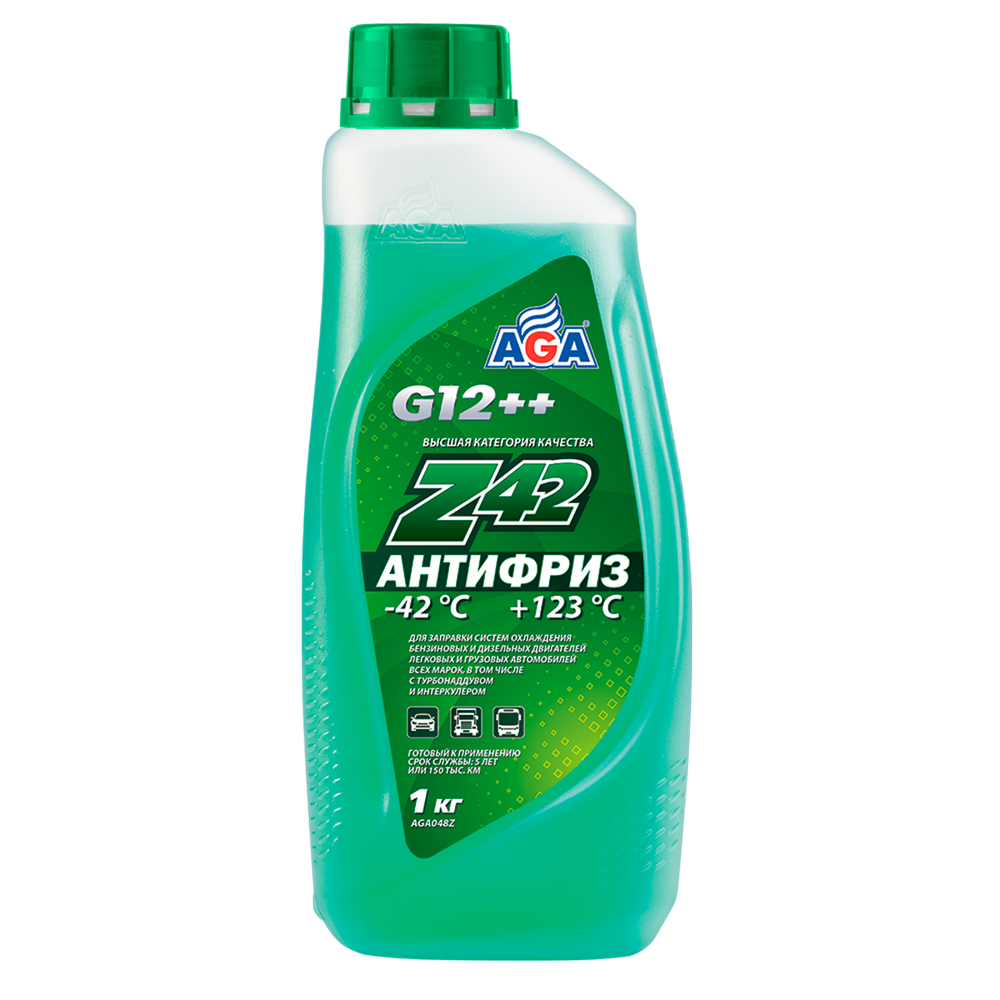 ОЖ Антифриз готовый AGA Z-42 G12++ зеленый (1кг)