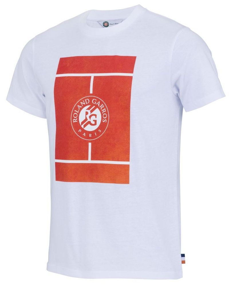 Мужская теннисная футболка Roland Garros Court 2024 T-Shirt - white