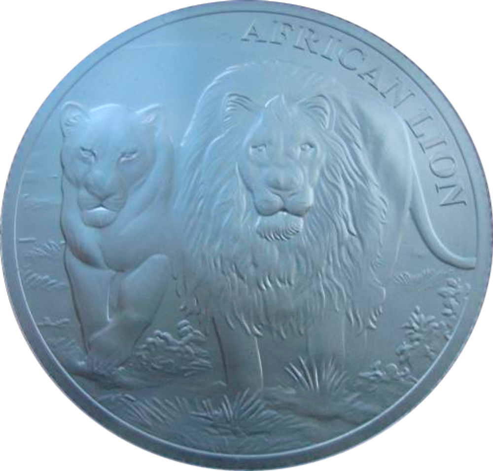Конго 5000 франков 2016 Африканский лев СЕРЕБРО
