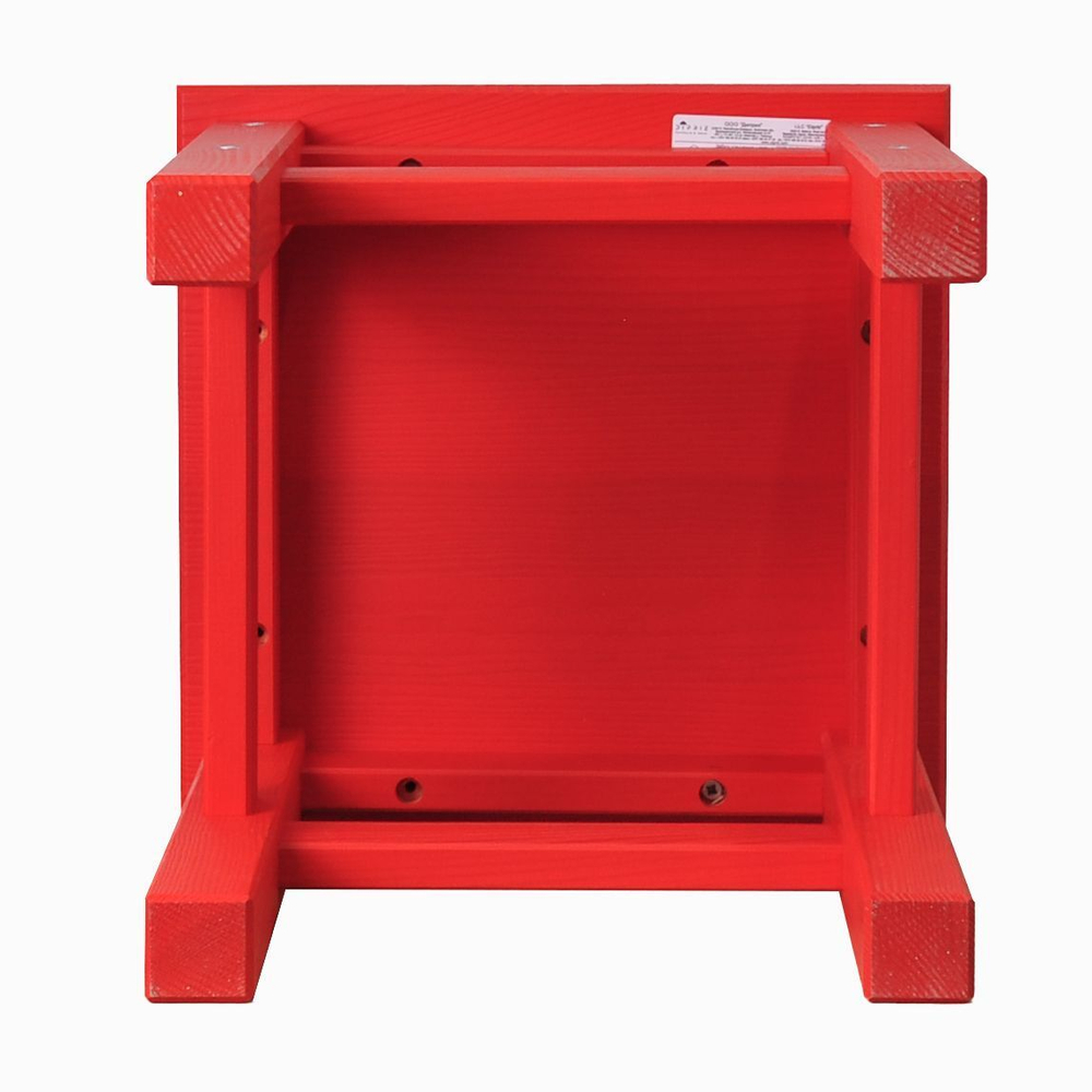 Табурет «Одвар» 33×33×45 см, деревянный, красный, массив сосны, IKEA