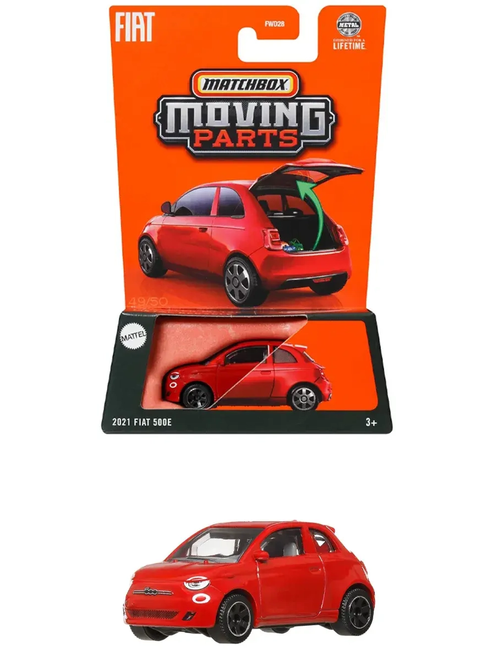 Машинка Хот Вилс Matchbox 2021 Fiat 500E FWD28 JBW93