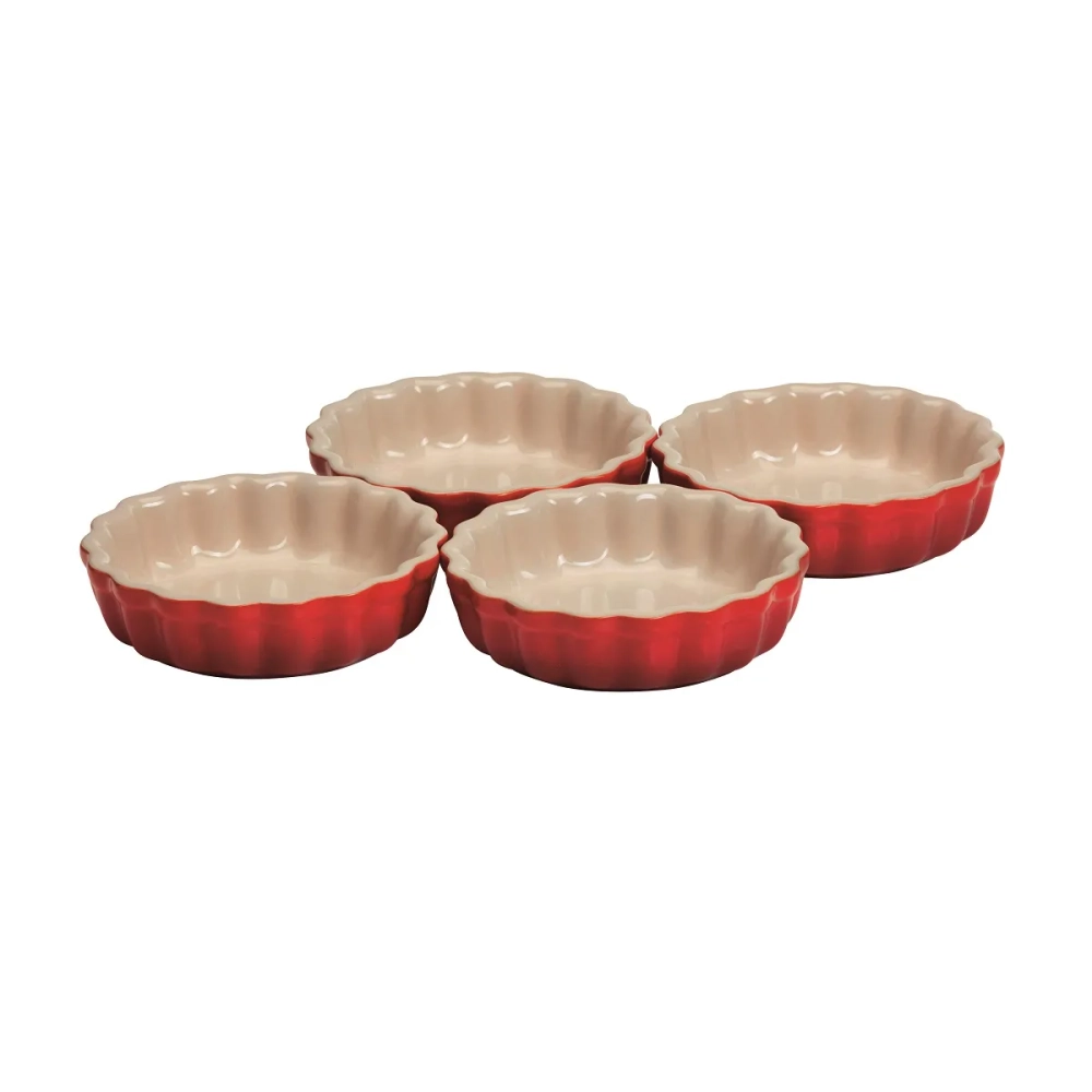 Le Creuset Набор из 4 форм диаметром 11см для вишневых тартов. 9101741106