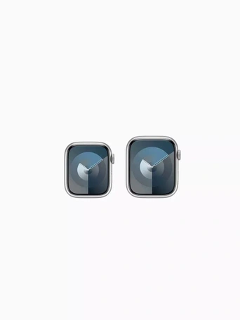 Умные часы Apple Watch S9 45 мм, Silver Aluminium, Storm Blue Sport Band - S/M