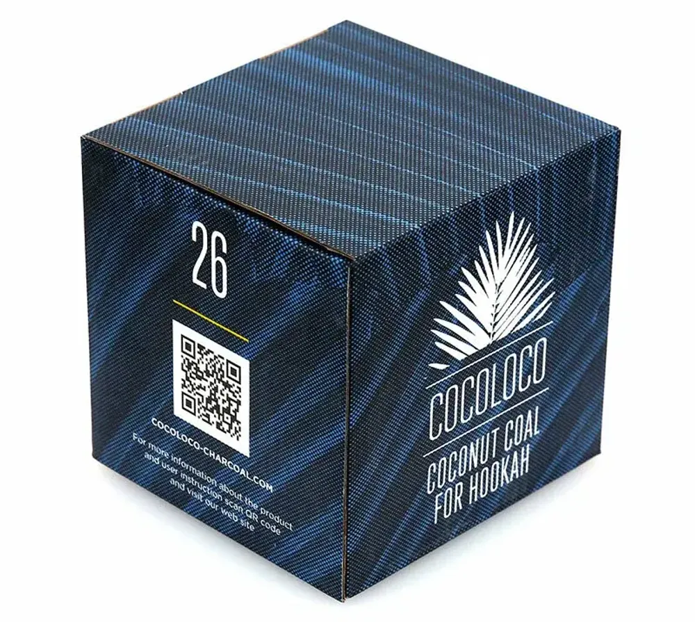 Уголь Cocoloco 1кг 26мм 64шт