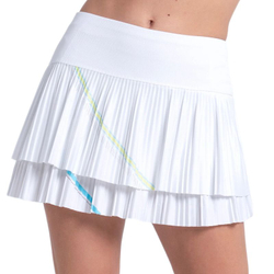 Женская теннисная юбка Lucky in Love Geo Glow Pleated — white