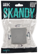 SKANDY Выключатель 1-клавишный 10А SK-V01S серебряный IEK