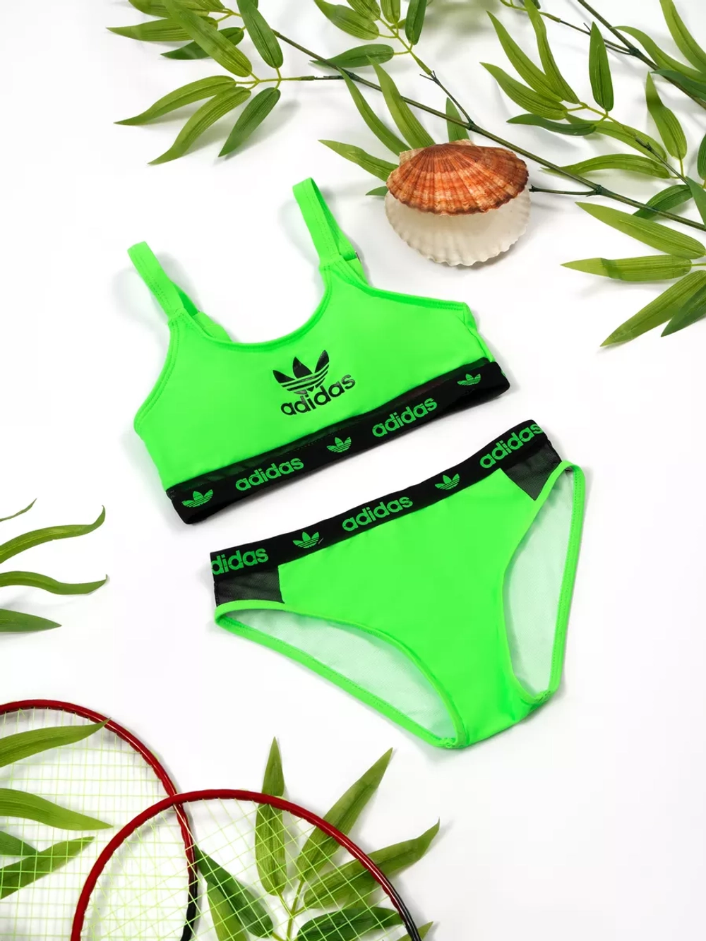 Купальник раздельный спортивный с топом Adidas