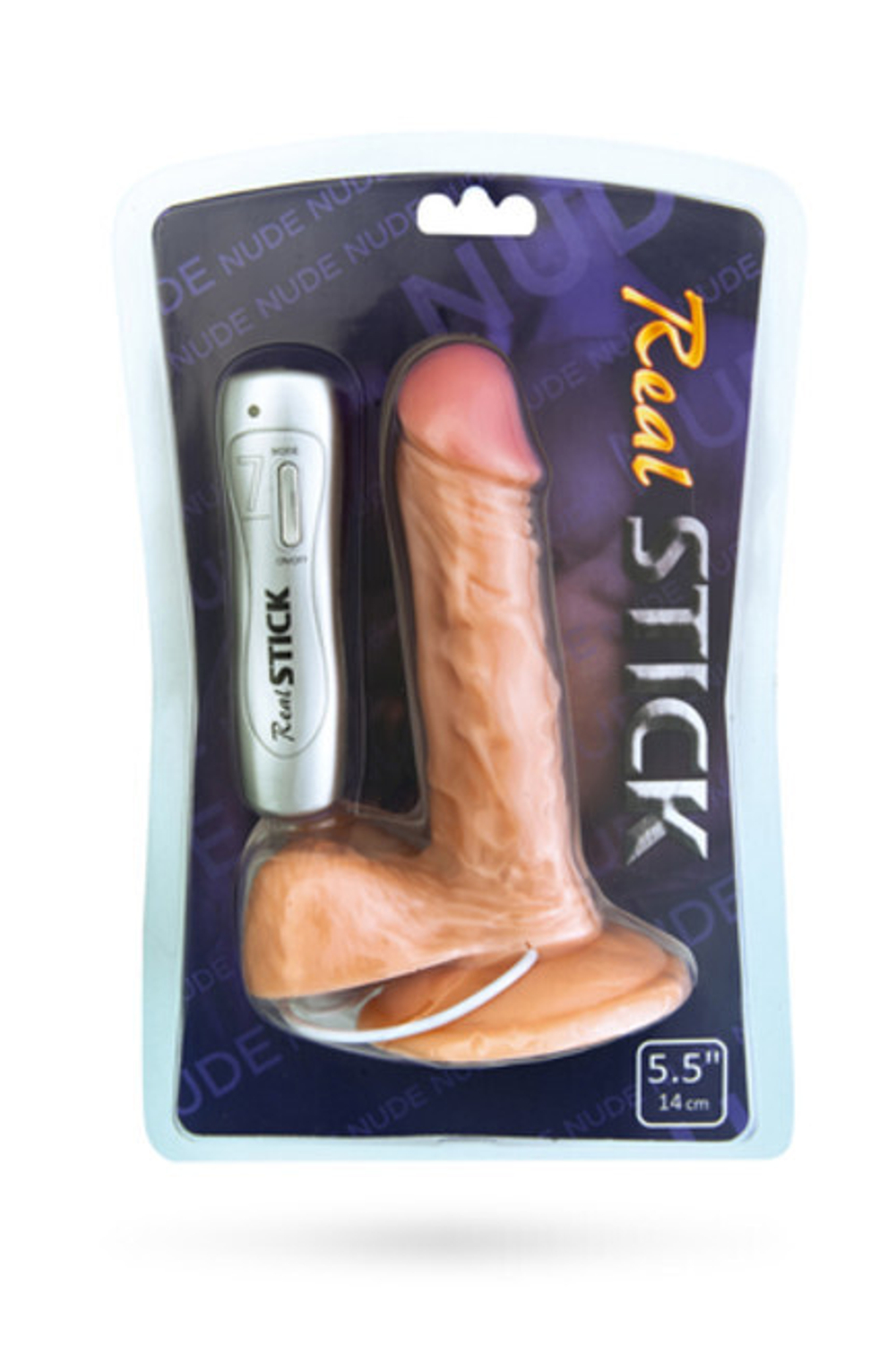 Реалистичный вибратор на присоске Real Stick 5,5''(7 режимов) (Цвет: телесный)