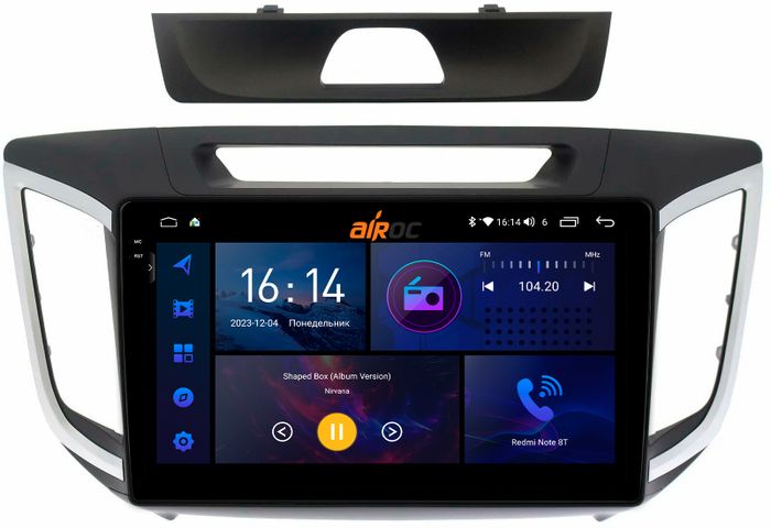 Магнитола для Hyundai Creta 2016-2021 - AIROC 2K RI-2010 Android 12, Быстрая, QLed+2K, CarPlay, SIM-слот