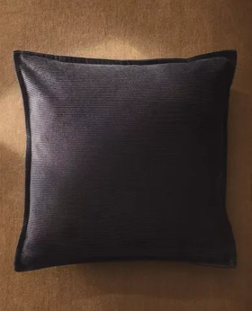 ZARA HOME НАВОЛОЧКА ДЛЯ ДЕКОРАТИВНОЙ ПОДУШКИ ИЗ ВЕЛЬВЕТА, СИНИЙ